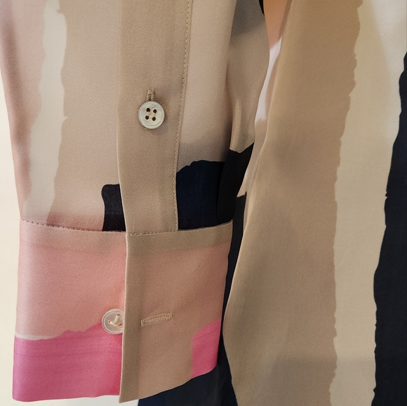 Lafayette 148 Oversized Printed Silk-satin Shirt-pink - Picture 6 of 11